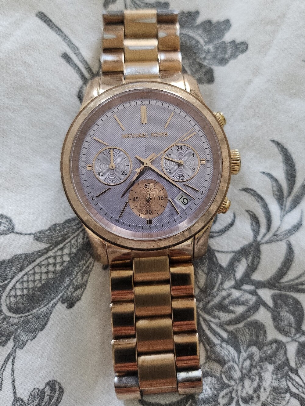 Michael Kors Rose Gold Tone Women's Chronograph Bracelet Watch